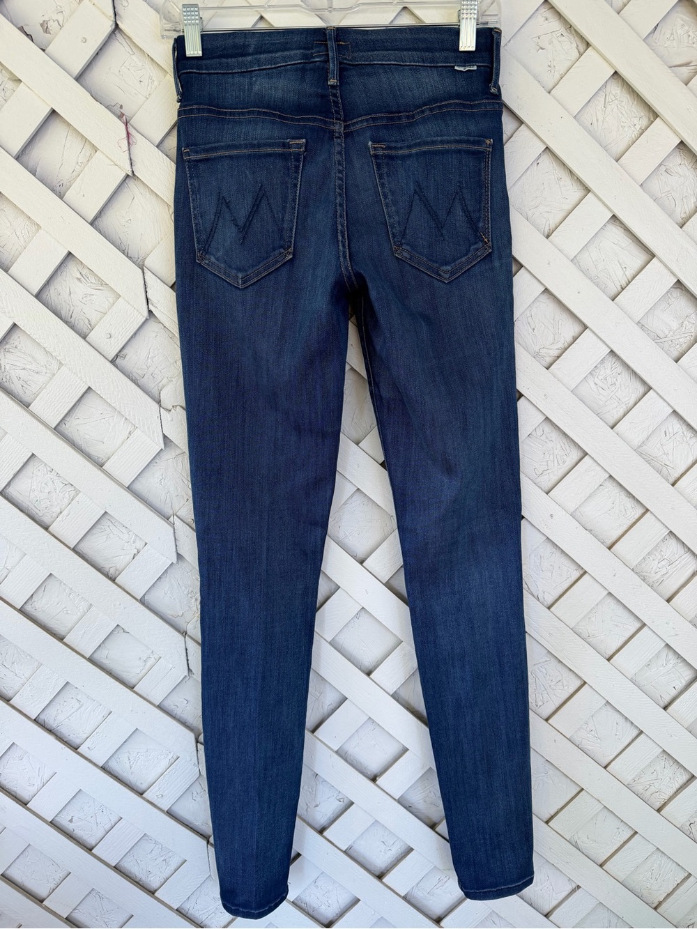 Mother High Waisted Looker Jeans Devil In A Blue Suit Wash size 25 Stretch Denim